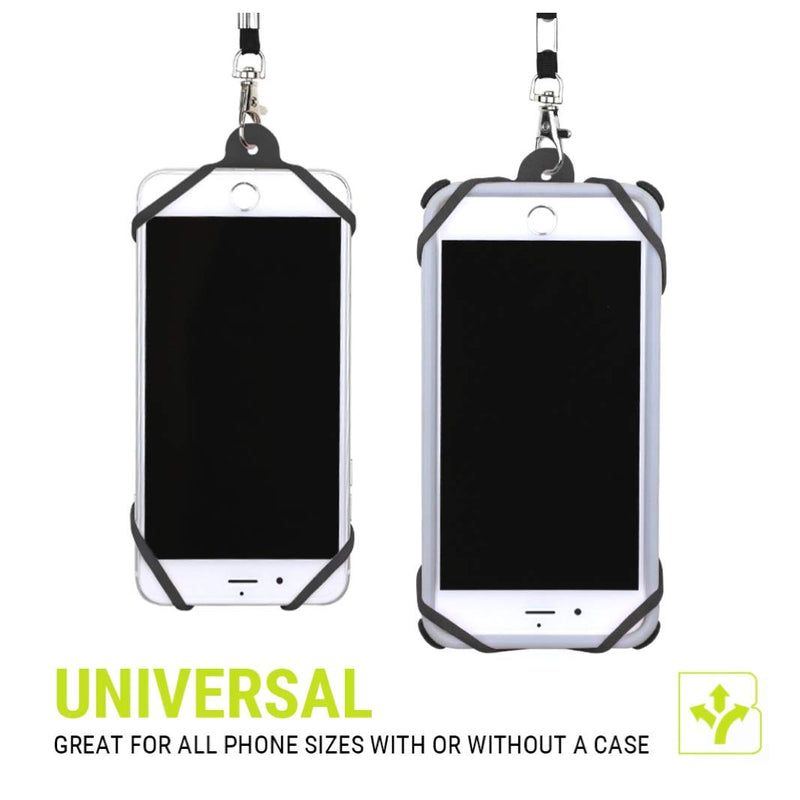 [AUSTRALIA] - Gear Beast Universal Cell Phone Lanyard - Silicone Cell Phone Holder for Walking w/Neck ﻿Strap, Clear 