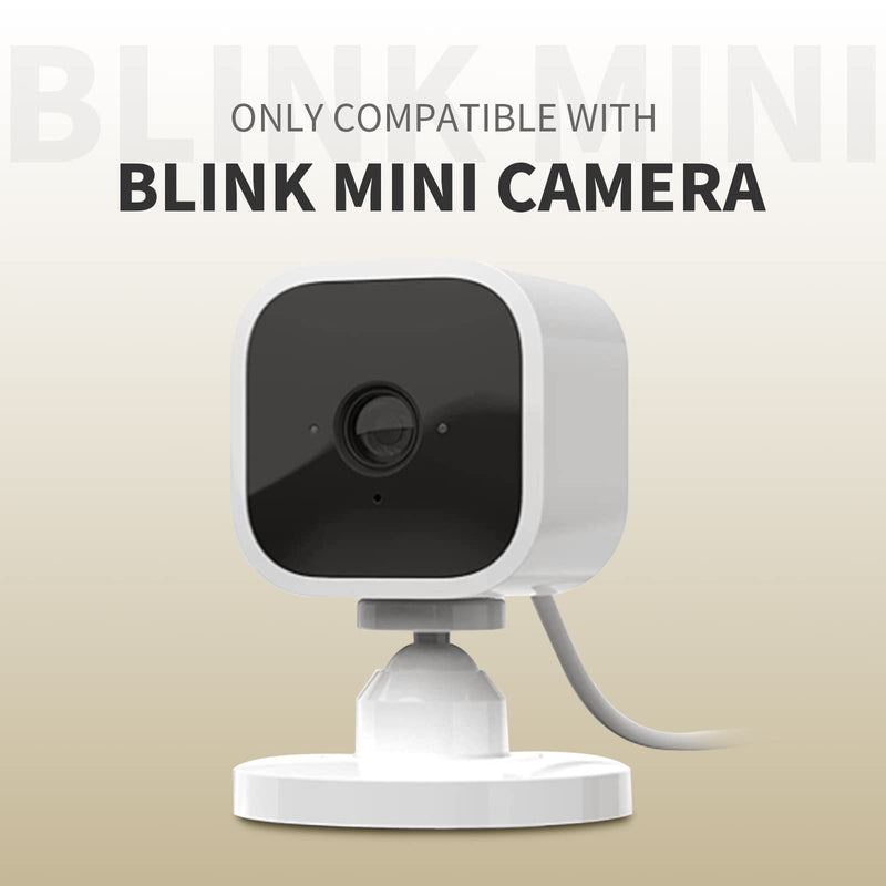 [AUSTRALIA] - Blink Mini Mount, Strong Adhesive Durable Wall Mount Bracket Stand for Blink Mini Indoor Camera, No Drill, No Screws, Decorate Damage-Free, Easy to Install (2 Pack) White 
