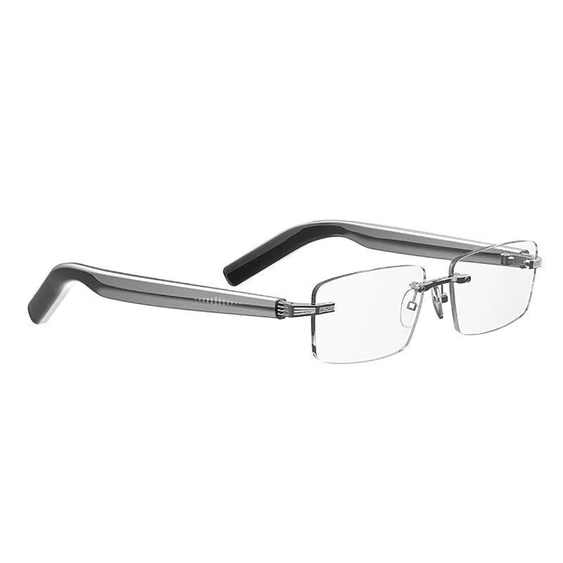Lightweight Rimless Smart Glasses with Self-Tinting Lenses - Bluetooth Open-Ear Audio, No Camera for Privacy, All-Day Comfort
