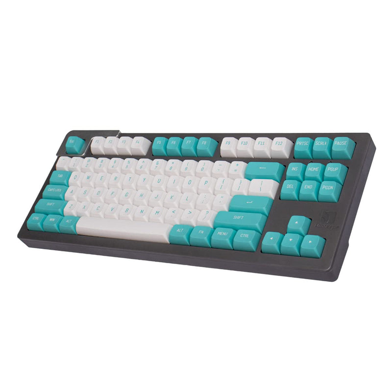 Mintcaps White Green Keycaps 150 Keys Doubleshot MSA Profile Custom Keycaps for 61/64/68/84/87 Mechanical Gaming Keyboard Light Green