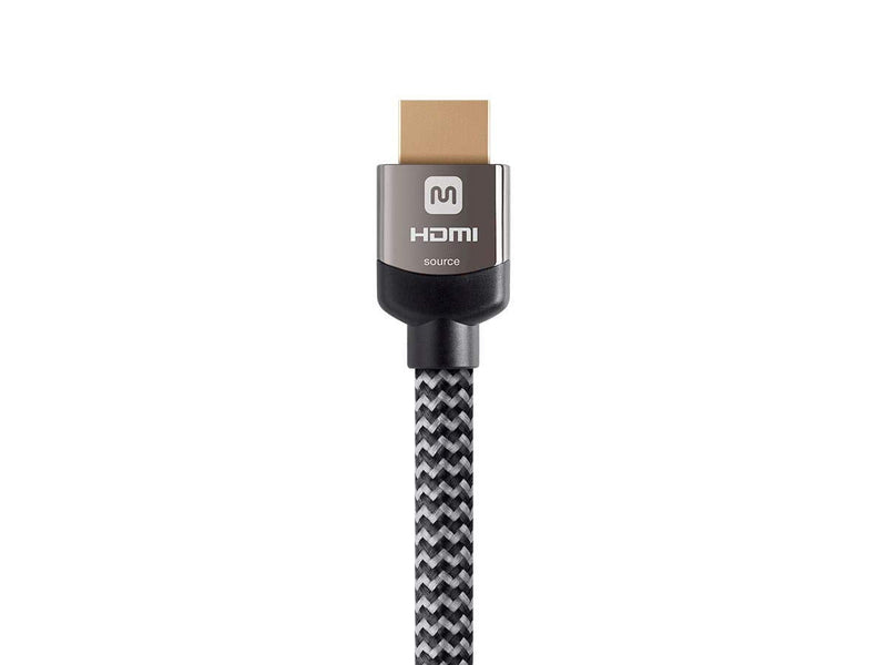 Monoprice 4K Braided High Speed HDMI Cable - CL3 In Wall Rated, YCbCr 4:4:4, 18Gbps, Active, 20 Feet, Gray