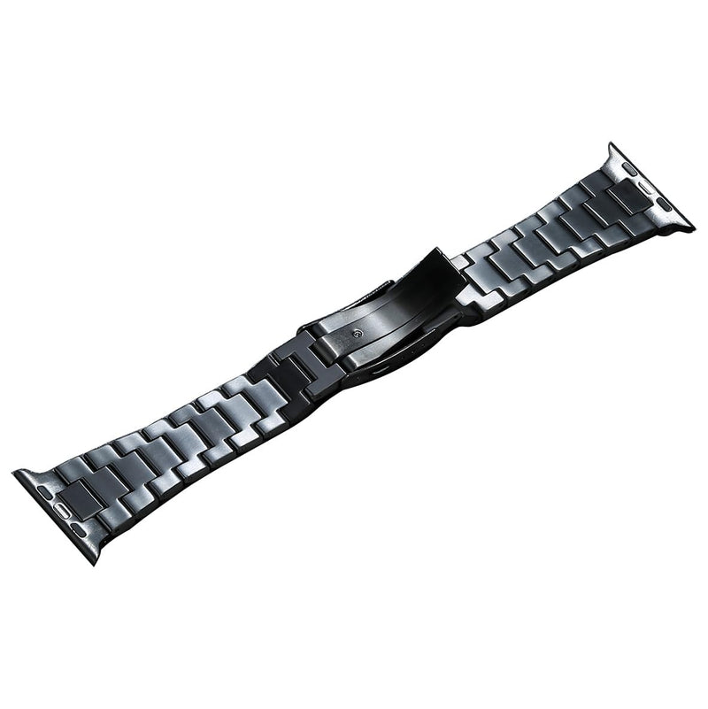 Titanium Band for Apple Watch 11/10, Ultra 3, SE, Dual Dot Accent Bracelet | MaKTech Lightweight, Deployment Clasp, for Apple Watch Series 11/10/9/8/7/6/5/4, Ultra 3/2/1, SE 3/2/1 46mm/45mm/44mm/49mm B-Black