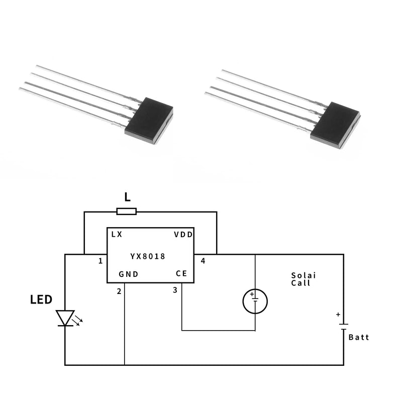 OTOTEC 20 Stück YX8018 Solar Lichtsteuerung Chip Garten LED Treiber Licht Transistor TO-94 1,2V 30mA Elektronische Komponente