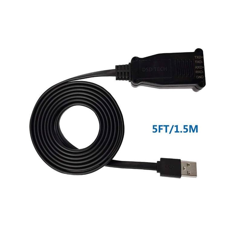 DSD TECH SH-U11L USB to RS485 RS422 Cable with FTDI FT232 Chip-1.5M/5FT (Pack of 2) 5 feet (Pack of 2)