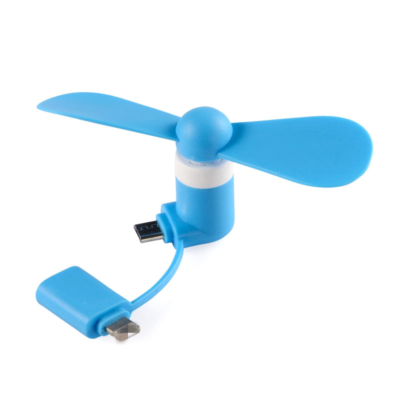 Mini Cell Phone Fan - Colorful and Powerful 2-in-1 Fan Compatible for iPhone, iPad, Android Smartphone,Tablet - Cell Phone Summer Accessories - (6-Pack)