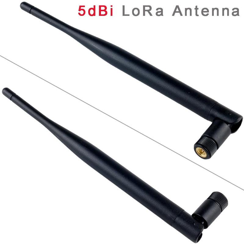 DIYmalls 868 MHz LoRa Antenna 5dBi SMA Plug 195 mm + SMA Female Cable for Meshtastic LoRa 32 V3 HTCC-AB02S Heltec T114 Mesh Node LoRa32u4II (Pack of 2)