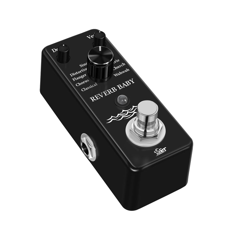 ISET Digital Reverb Guitar Pedal with 9 Modes Guitar Effect Pedal for Electric Guitar Bass True Bypass