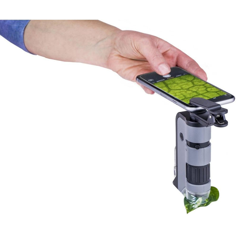 [AUSTRALIA] - Carson MicroFlip 100x-250x, LED UV Pocket Microscope with Smartphone Clip, STEM Education (MP-250) Single Pack 