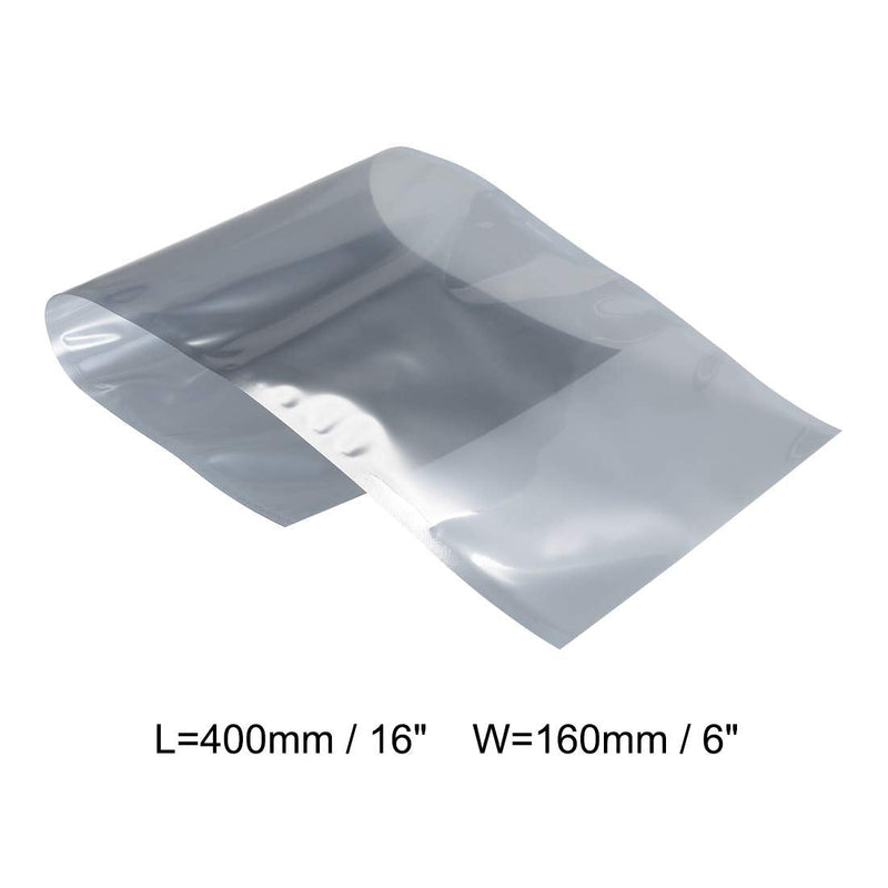 uxcell Antistatic Shield Shielding Bag, Flat Open Top Anti Static Bag for Electronic Devices, 6x16 inch(160x400mm), 50 PCS