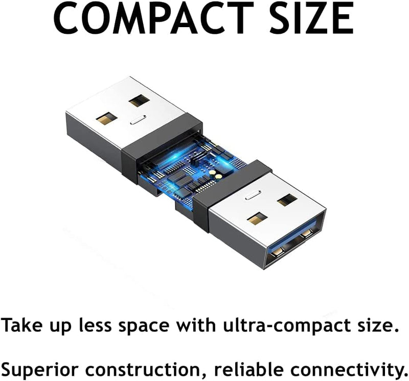 PENGLIN 5PCS USB 3.0 Panel Mount Connector Bulkhead Extension Adapter | Max 5Gbps Data Transfer,Nut Lock Secure Mounting,Zinc Alloy Durable Housing,High Plug-Unplug Durability 5PCS USB3.0 Silver&Black