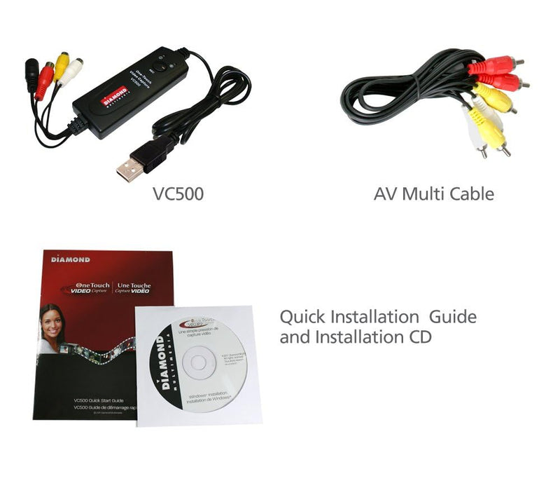 [AUSTRALIA] - Diamond VC500SE One Touch VHS & Camcorder to Digital Video Converter for Windows 11 & 10 PC 