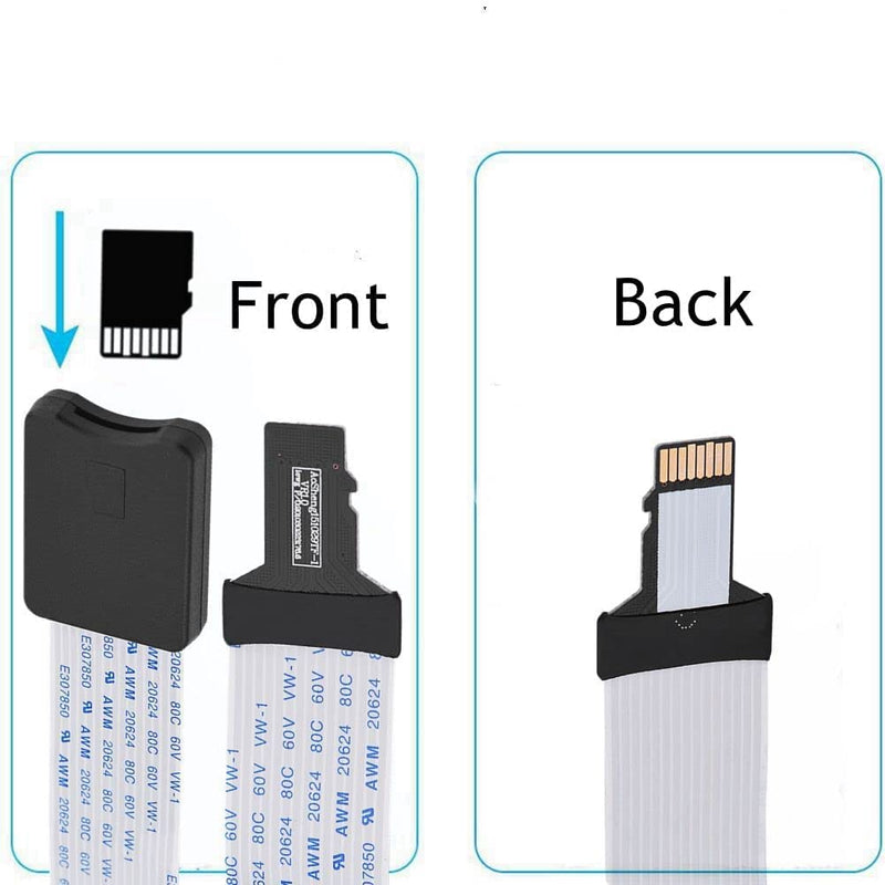 ASHATA Micro SD to Micro SD Card Extension Cable Adapter Flexible Extender with Case, TF to TF Extender Cable for 3D Printer/Car/GPS/Camera/DVD/DVR/LED Display Board (48 cm) 48CM