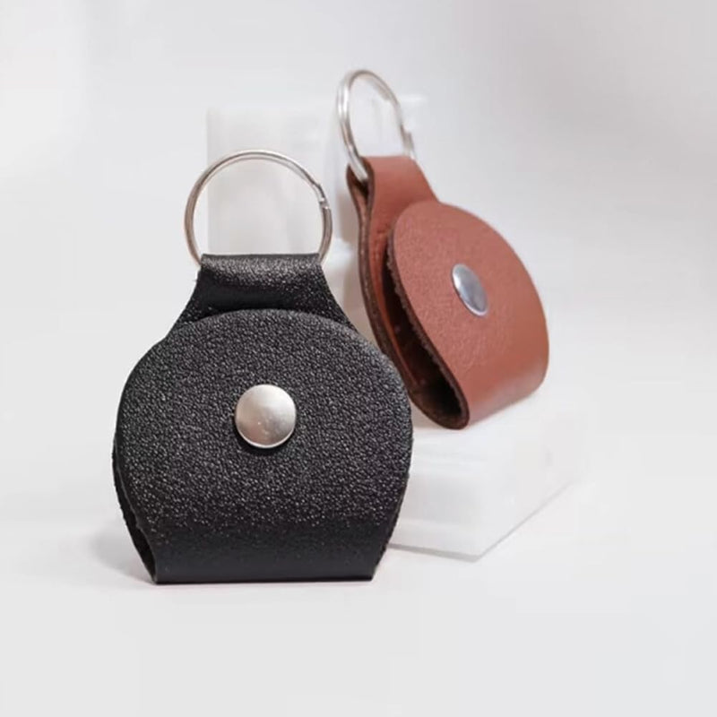 12 PACK Leather Guitar Pick Holder Keychain,Guitar Pick Holder Case Bag,Guitar Key Cases Bag Gift for Guitar Players