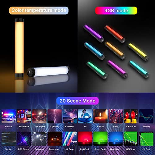 ULANZI VL110 RGB Light Wand, Handheld Light Stick Camera LED Video Tube