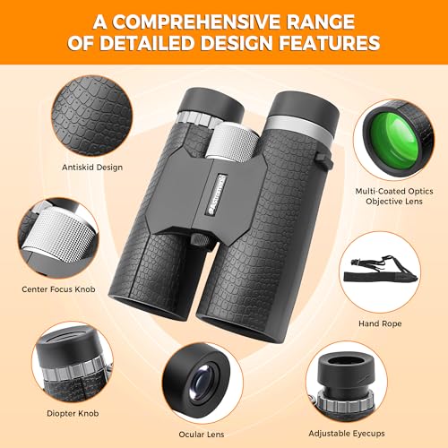 Astromania 8x42 Compact Binoculars, BK7 Prism Binoculars for Bird Watching