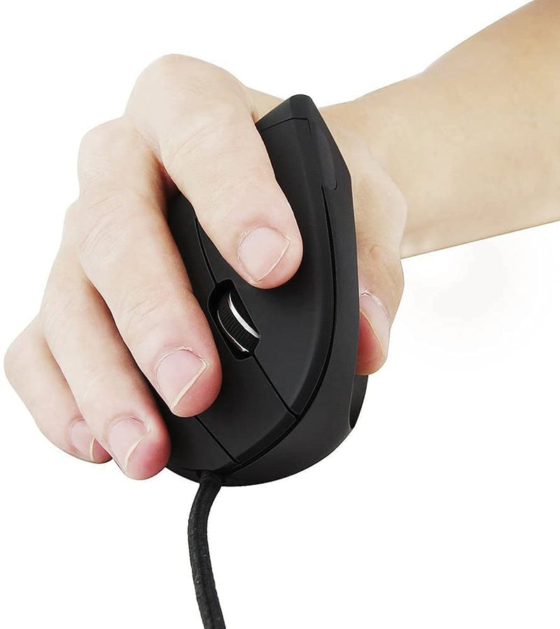 Sokelinn-six Wired Vertical Mouse,800/1200/2000/3200 Adjustable DPI High Sensitivity Ergonomic USB Mouse for Computers and Laptops