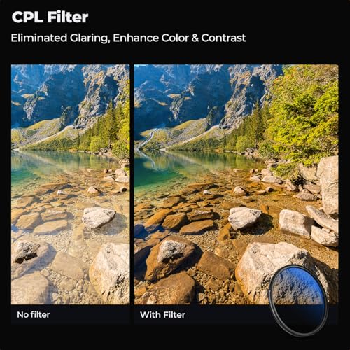 K&F CONCEPT 82mm UV/CPL/ND2-400 Len Filter Kit 3pc Multi-Layer Coatings