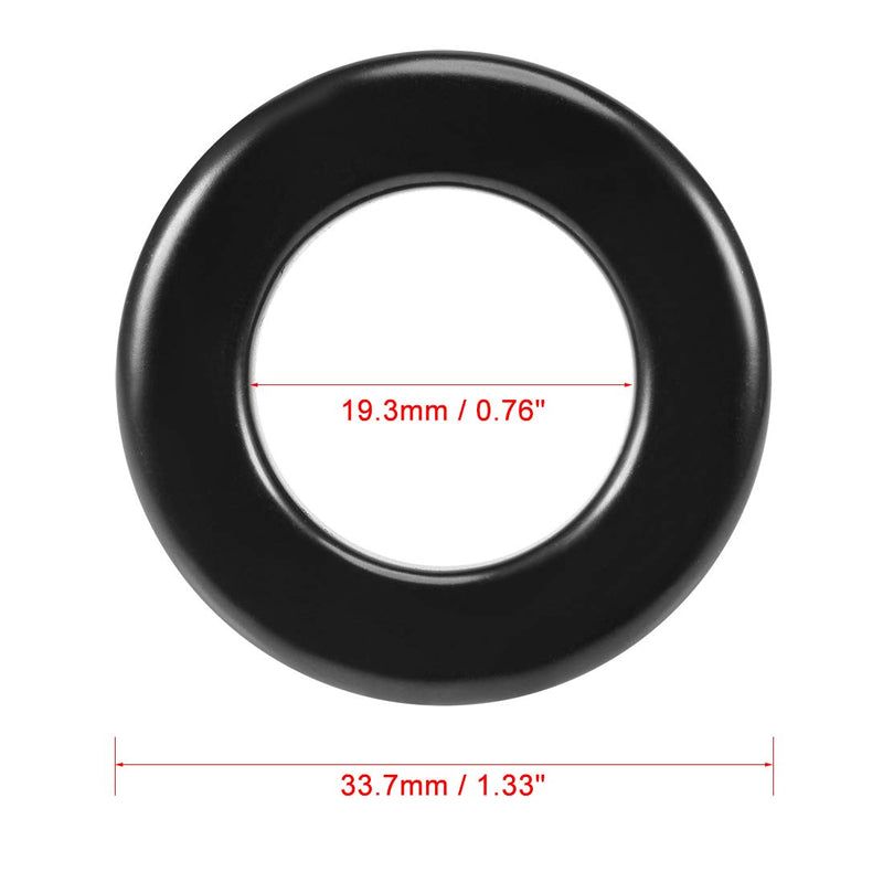 sourcing map 4 pieces ferrite ring iron powder toroid cores 19.3 x 33.7 x 11.3 mm black grey de