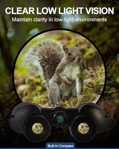 12x50 Binoculars with Built-in Compass & Phone Adapter