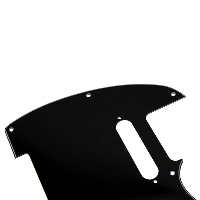 8 Hole Tele Guitar Pickguard Scratch Plate Compatible with USA/Mexican Fender Telecaster (3Ply Black)