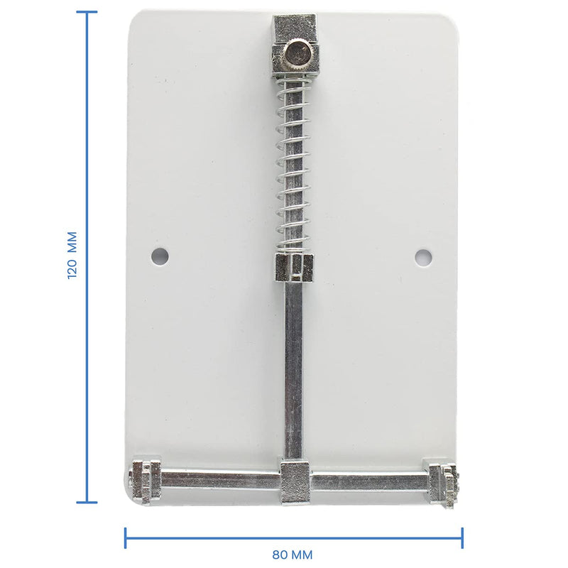 MMOBIEL Universal PCB PCB Holder - Jig Holder Clamp Repair Tool - Soldering Set - Stainless Steel - Motherboard PCB Board Holder - 12 x 8 cm