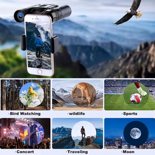 Yourelexit® Binoculars with Phone Adapter for Adults,Compact Small Pocket Mini Travel Binocular for Bird Watching Concert Theater Opera High Powered Electronics Cruise Ship Essentials Norwegian Alaska