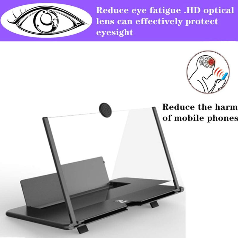 3D HD Screen Magnifier Stand Amplifier Projector Screen for Movies, Videos,and Gaming. Foldable Mobile Phone Holder,Mobile Accessory Supports All Smartphones