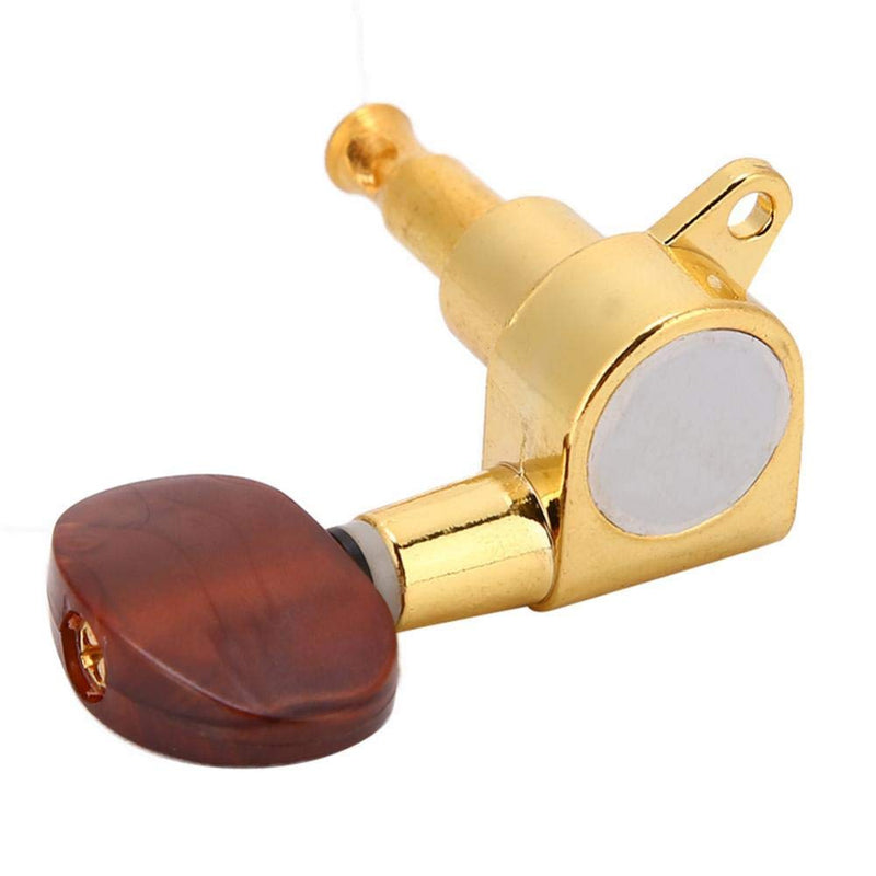 [AUSTRALIA] - 6PCS Guitar Tuning Pegs, Sealed Electric Guitar String Tuning Pegs Keys Machine Head Tuners Set(Gold) Acoustic Tuners Dangelico Tuners Vintage Locking Tuners 6 Inline Guitar Tuner 