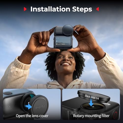 SmallRig Nano Filters Kit for DJI Osmo Nano, Including 1/2 Black Diffusion Filter, 1/4 Black Diffusion Filter, and ND8-CPL Polarizing Filters Black Mist & ND8-CPL Kit