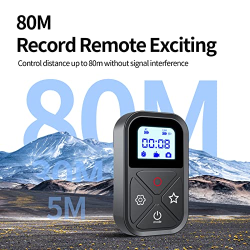 Remote Control for GoPro, TELESIN Magnetic Wireless Remote Controller with LCD Display Wrist Strap for Go Pro Max GoPro Mini Hero 12 11 10 9 8 Bike Motorcycle Cycling Hiking POV Selfie Accessories T10 Water Resistant