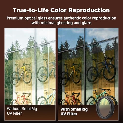 SmallRig UV Filter for FUJIFILM X100VI / X100V, 99% Light Transmittance, Optical Glass Lens, Waterproof & Anti-Scratch, Lightweight Aluminum Frame, Lens Protection Filter, Cleaning Cloth (Black) 5852 Black