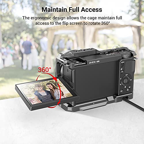 SMALLRIG ZV-E10 Cage with Silicone Handle and Built-in Threaded Holes