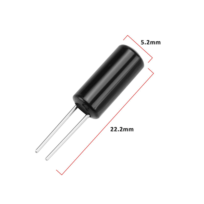 VGOL Ball Angle Tilt Vibration Switch SW-520D Ball Switch Tilt Sensor Switch 22.2 x 5.2 mm for Small Household Appliances Sports Equipment Black Pack of 20
