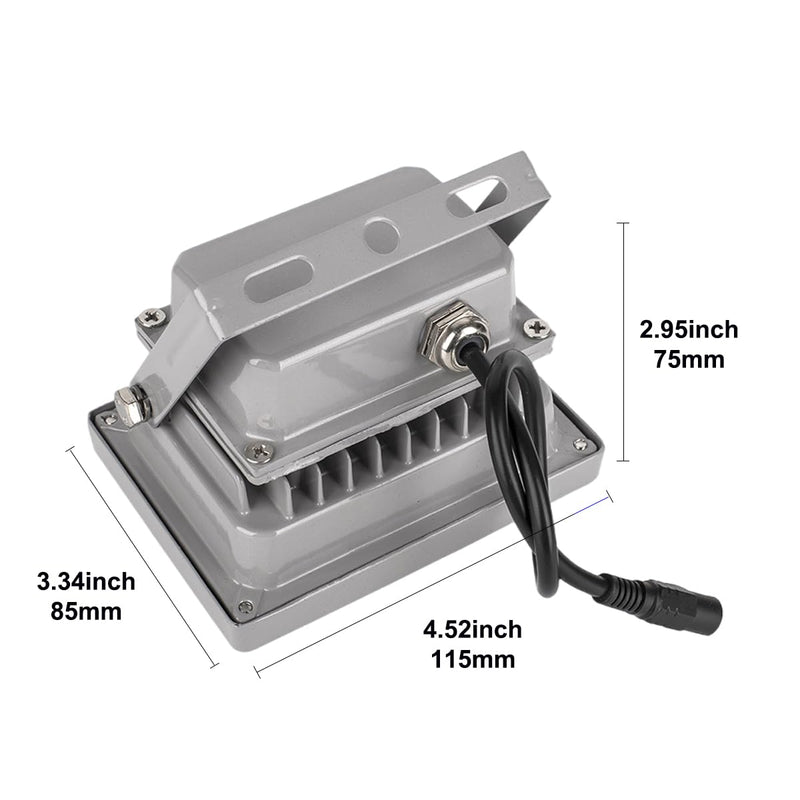 Night Vision IR Illuminators 940nm Invisible 6-LEDs Infrared Light IP65 Water-Resistant Outdoor Floodlight for Security Cameras (940nm IR, 90° Angle for 4mm Lens) 940nm IR, 90° Angle for 4mm Lens