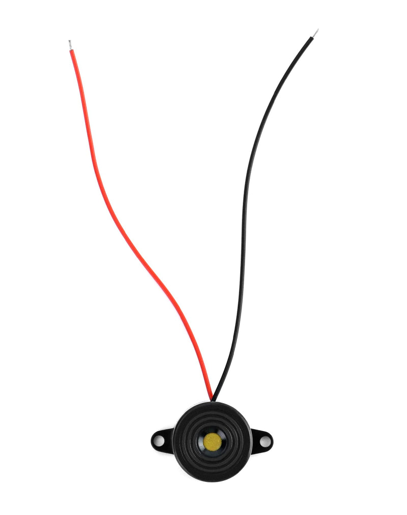 QWORK 8pcs Electronic Buzzer 3-24V Active Buzzer 87dB Buzzer Alarm Piezo Cable Length 100mm 3-24 V