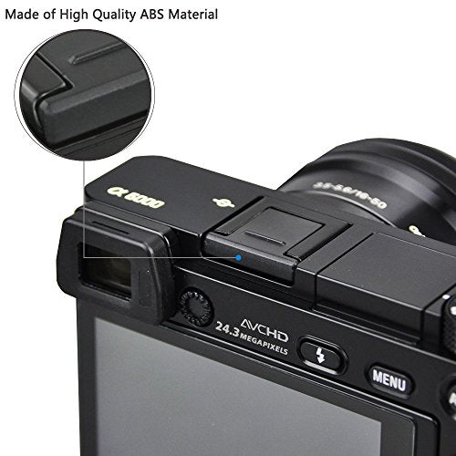 JJC 2-Pack FDA-EP18 Eyecup Eyepiece Eye Cup & FA-SHC1M Hot Shoe Cover Cap for Sony A7 A7II A7 II A7III A7 III A7R A7RII A7R II A7RIII A7R III A7RIV A7R IV A7S A7SII A7S II A9 A99II A99 II A58 Cameras