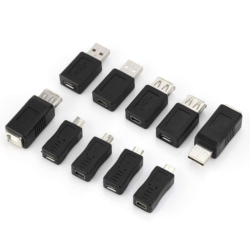 USB Adapter Kit, 40PCS Multiple USB2.0 Adapter Converter Connectors, Compatible USB1.1/1.0