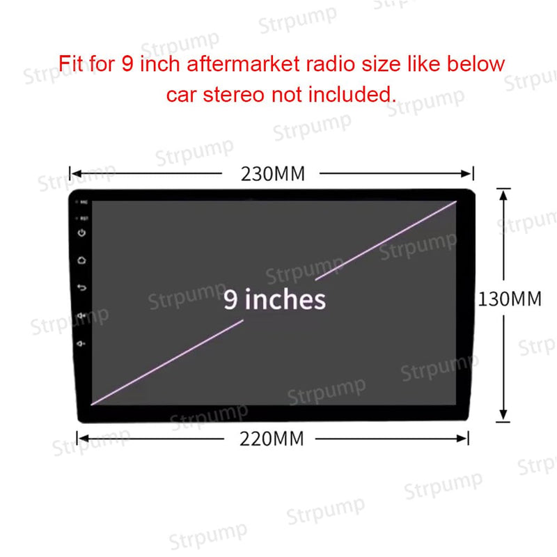9'' Car Radio Stereo Dash Frame Fascia Bezel Panel Compatible for Honda Civic 2001 02 03 04 05 Mount Kit LHD LHD Frame