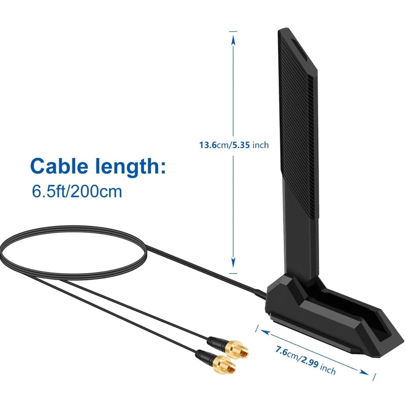 [AUSTRALIA] - WiFi 7 Gaming Motherboard Magnetic Base Replacement Antenna with New Interface (NOT RP-SMA) for ASUS ROG Strix ASUS TUF/ROG Crosshair/Prime/ProArt Series WiFi 7 Gaming Motherboard, Slinkdsco Wifi 7 Antenna 