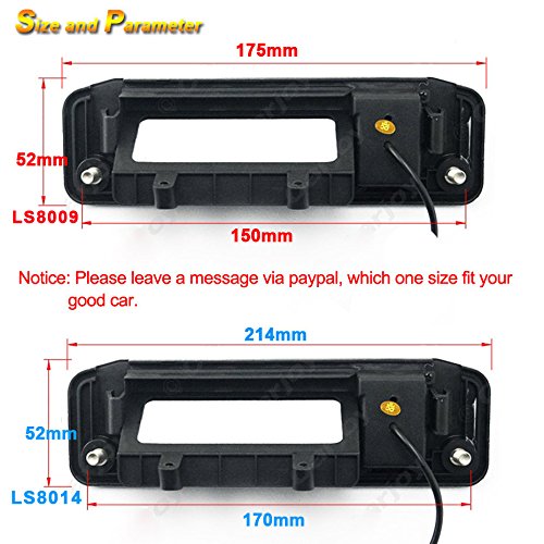 Car Reversing System Parking Assistance -Waterproof Trunk Handle Reversing Camera, for Mercedes Benz GLK Class X204 ML Class GLA200/GLK200/GLK 260/GLK300/ML350/A180/A200/A260 W205 W166 W176 X166 12mm Len Camera LS8009 = 52mm*175mm/150mm