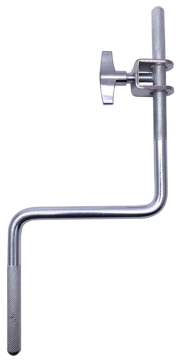 Cowbell Clamp Percussion Mounting Bracket with Z Arm Holder for Drum Set Accessory Chrome
