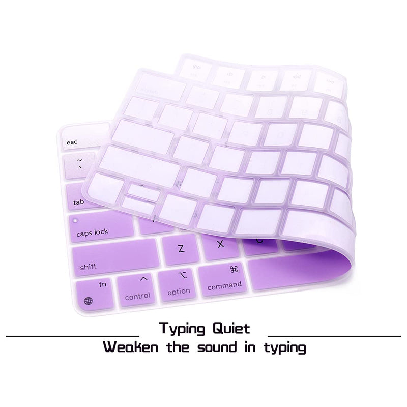 HRH Silicone Keyboard Cover for Apple iMac 24 Inch 2021 Newest Magic Keyboard with Touch ID A2449 Keyboard Cover Protector Skin,for Apple iMac 24 Inch M1 Chip 2021 Magic Keyobard A2450-Mint Purple Mint purple