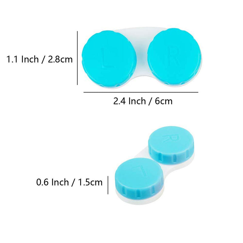 36 Pack Colorful Cute Contact Lens Case Bulk Box Holder Container Soak Storage Kit (4 Color)