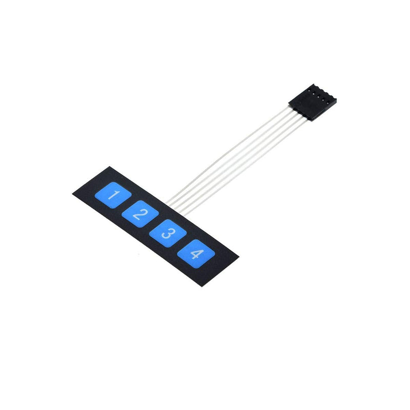 2PCS 1x4 Matrix Array 4 Key Membrane Switch Keypad Keyboard 4 Keys