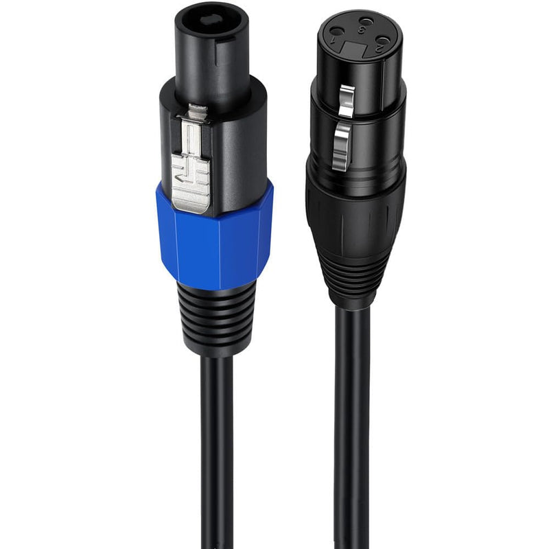 Speakon to XLR Speaker Cable, XLR to Speakon Adapter for DJ/PA Speaker Cord with Twist Lock (3M/10Feet) Speakon to XLR female 3M/10Feet