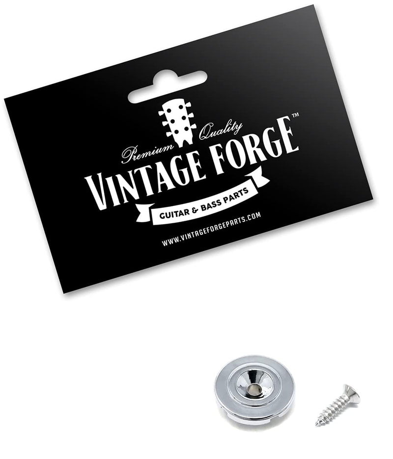 Chrome Round Slotted String Retainer Guide Tree for Fender Precision Jazz Style Bass Guitars and Others with Screw BSR50-CHR Chrome