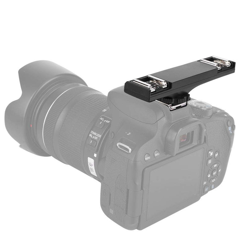 [AUSTRALIA] - Hot Shoe Splitter, Hot Shoe Flash Light Bracket Ultralight Hot Shoe Extension Bar Mount Hot Shoe Mount Plate Adapter for SLR Camera Camcorder (for SLR (for 