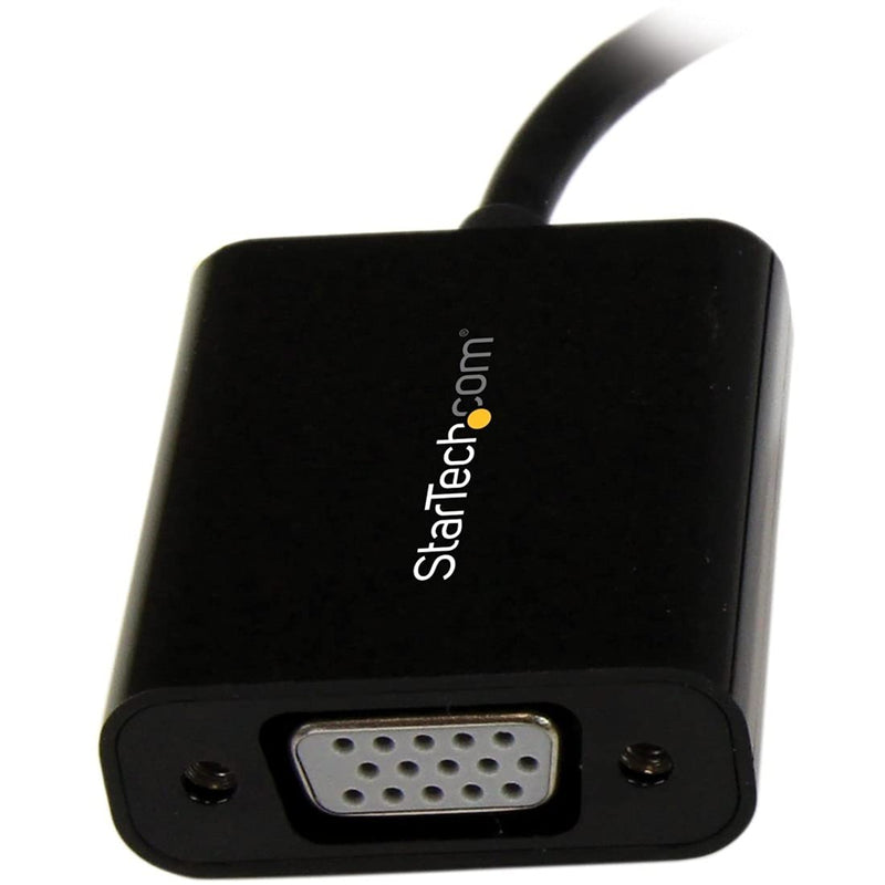 StarTech.com Mini DisplayPort to VGA Adapter - Active Mini DP to VGA Converter - 1080p Video - mDP or Thunderbolt 1/2 Mac/PC to VGA Monitor/Projector/Display - mDP 1.2 to VGA Dongle - Black (MDP2VGA2)