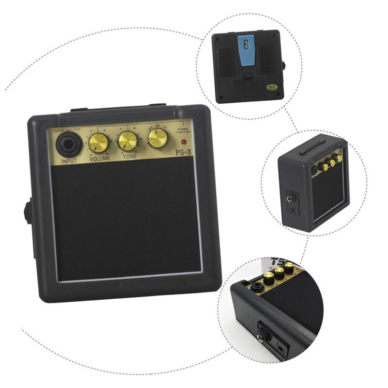 Happyyami Mini Guitar Amplifier Portable Compact Guitar Speaker Mini Loudspeaker for Acoustic and Electric Guitar