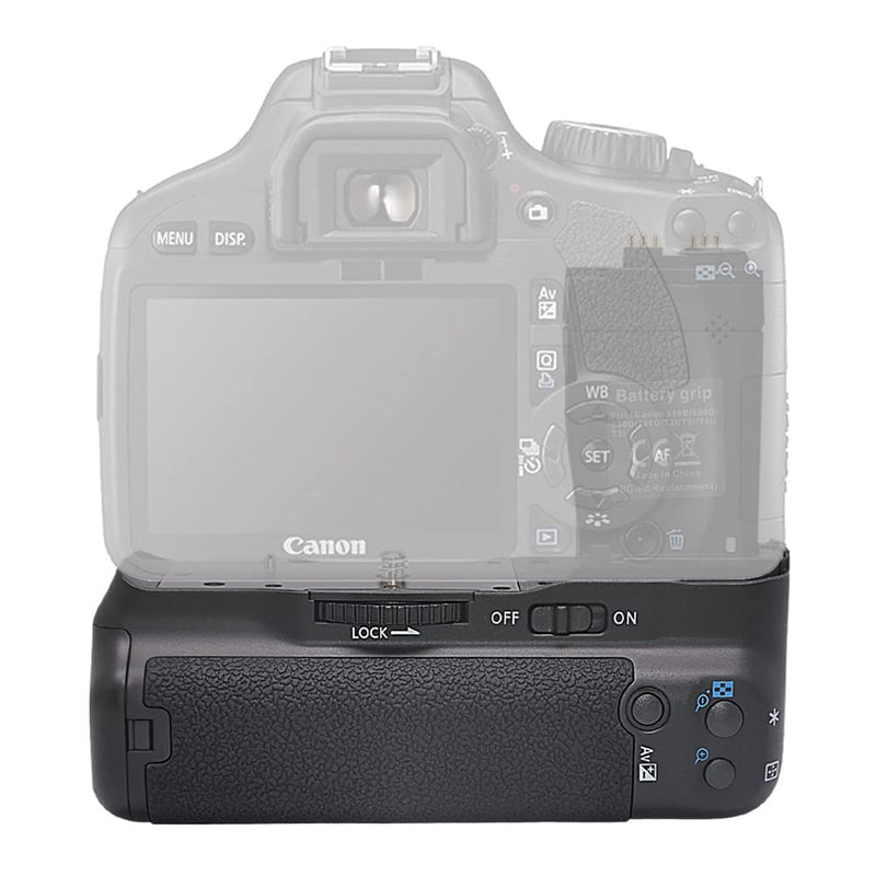 mcoplus BG-550D Vertical Battery Grip as BG-E8 Replacement for Canon EOS 550D 600D 650D 700D Rebel T2i T3i T4i T5i DSLR Camera, Hold LP-E8 or AA Battery